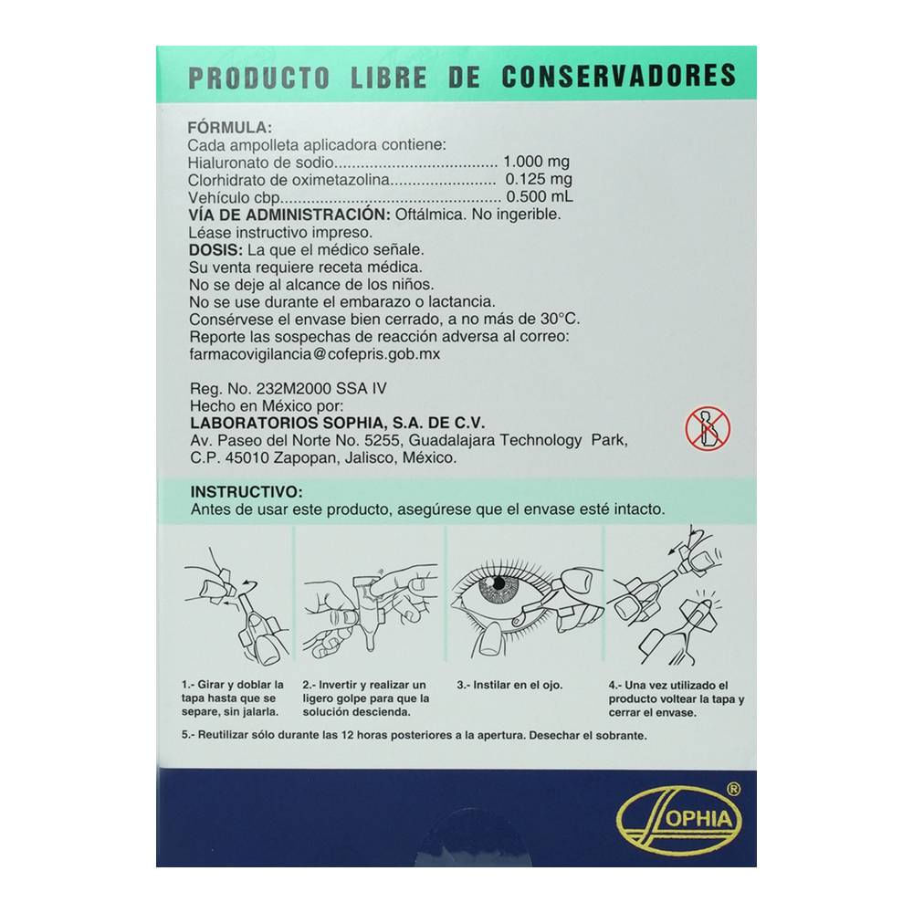 Hyalox Ofteno Solucion 1012505 Mgml Caja C4 Sobres Farmavita