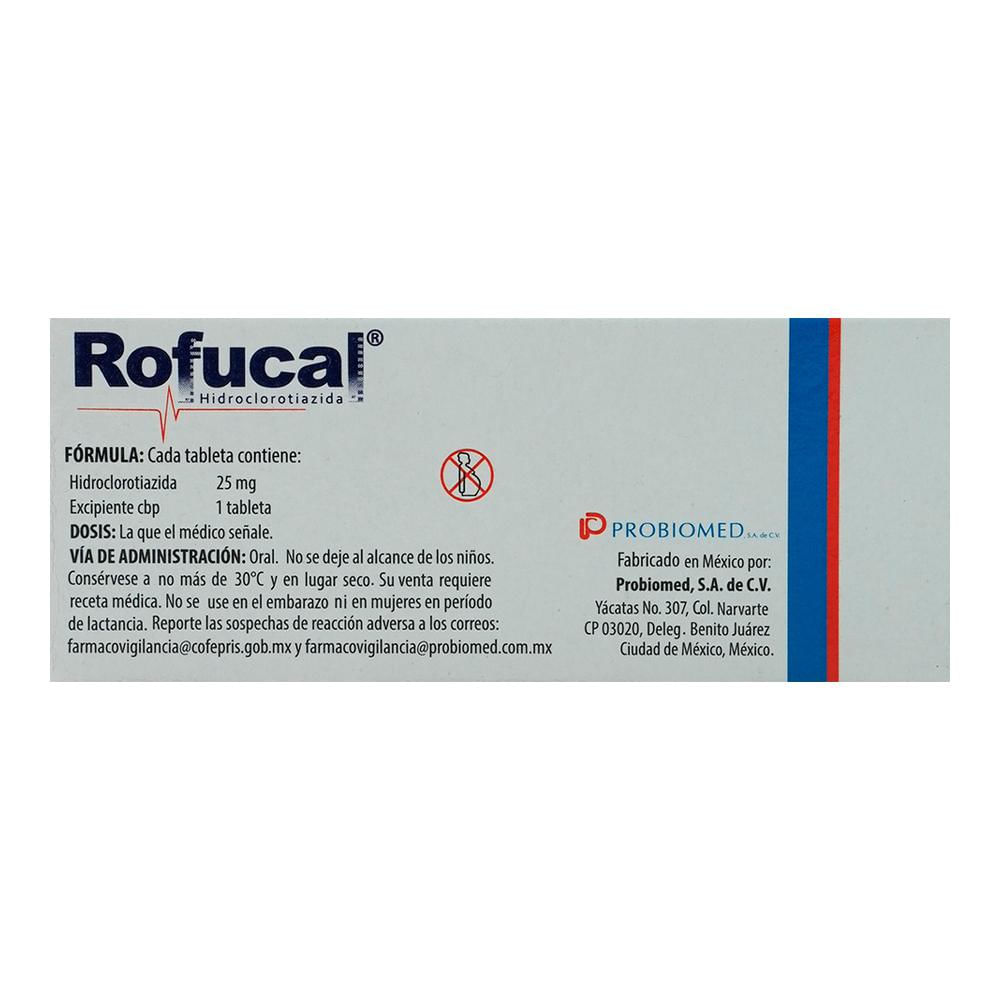 Rofucal 25 Mg Caja C/ 30 Tabletas - Farmatodo en linea
