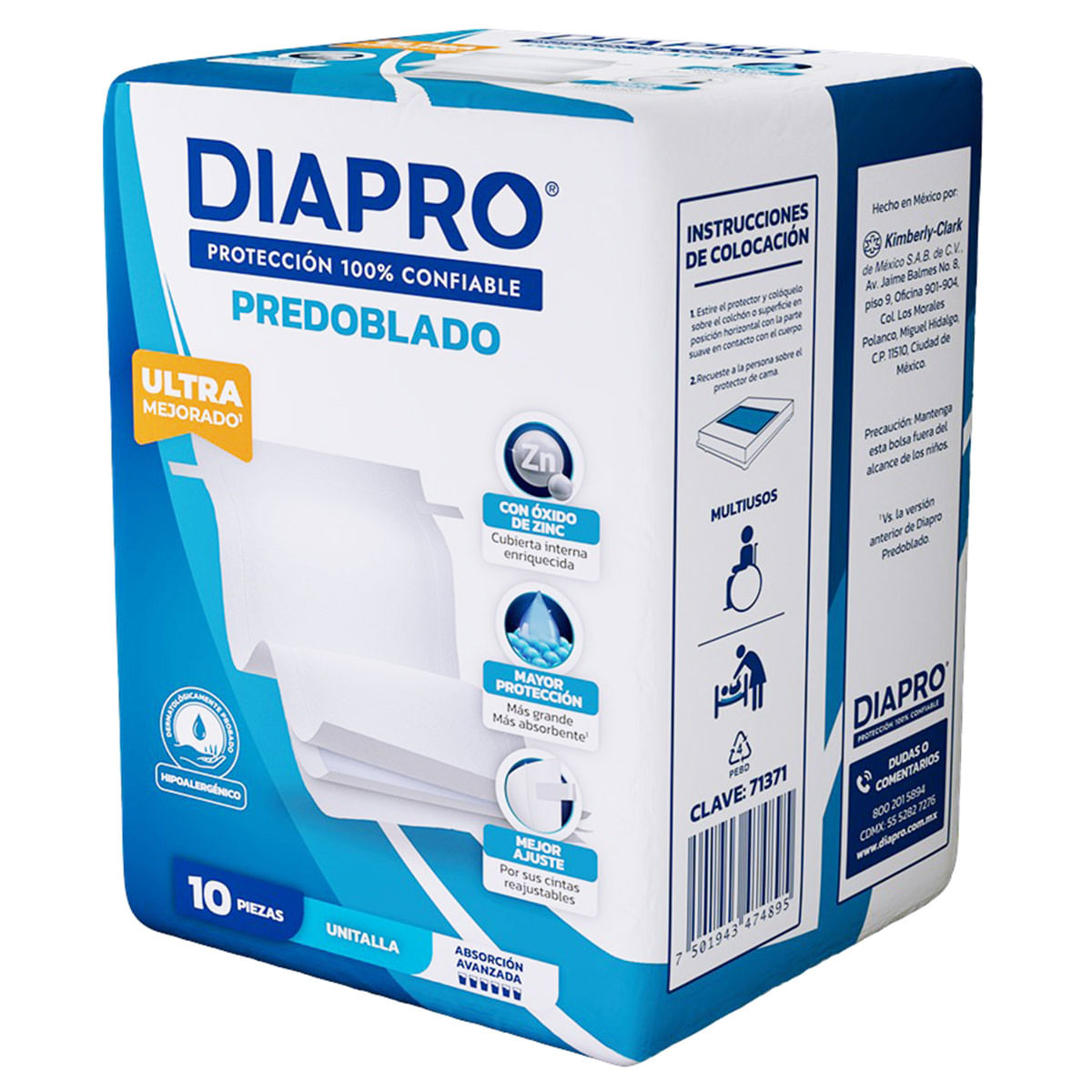 Diapro Pañales Predoblados Unitalla C/10 Pz - Farmatodo en linea