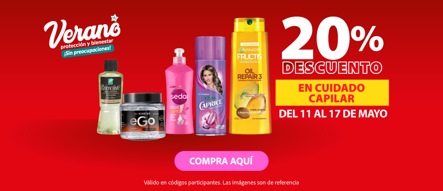 20% de descuento en cuidado capilar